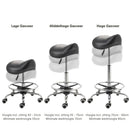 ZenGrowth Saddle Stool Black with chrome frame and foot ring