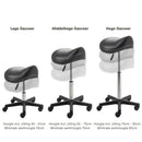 ZenGrowth Saddle Stool Black with Plastic Frame