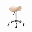 ZenGrowth Zadelkruk Beige met chromen frame – kapperswieltjes