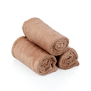 3x ZenGrowth Serenza Microvezel Kompresdoekjes 30x50cm Bruin