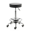 ZenGrowth Tabouret Black with Foot Ring and Chrome Frame