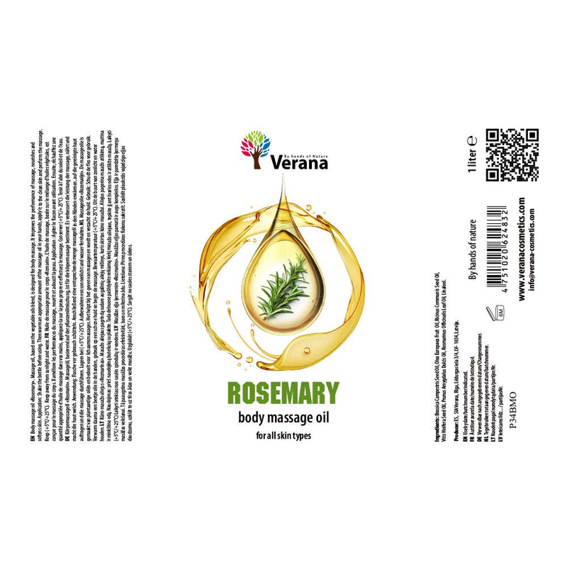 Verana 100% Natural Massage Oil Rosemary 1L