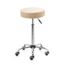 ZenGrowth Tabouret Beige with Chrome Frame
