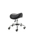 ZenGrowth Saddle Stool Black with Chrome Frame