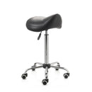 ZenGrowth Saddle Stool Black with Chrome Frame