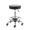 ZenGrowth Tabouret Black with Foot Ring and Chrome Frame