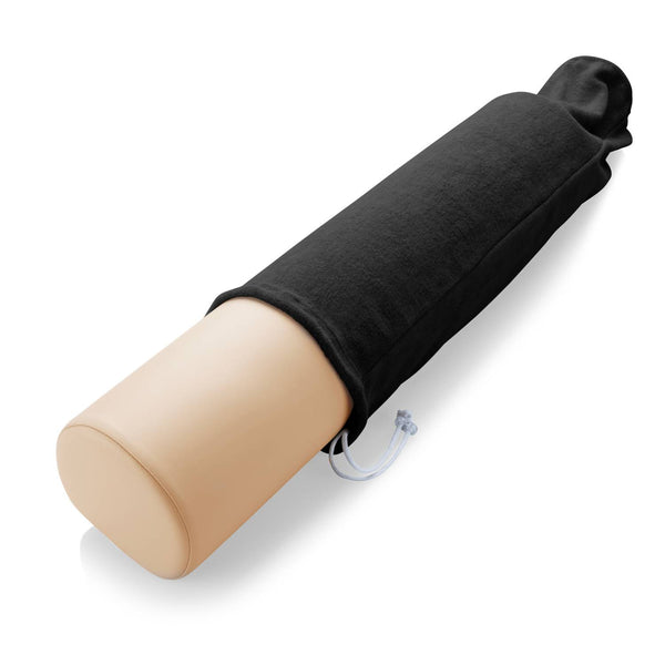 Terry Cloth Knee Roll Cover Black