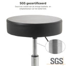 ZenGrowth Tabouret Black with Foot Ring and Chrome Frame