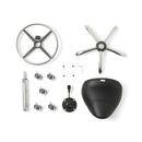 ZenGrowth Saddle Stool Black with chrome frame and foot ring