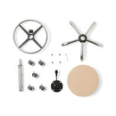 ZenGrowth Tabouret Beige with Foot Ring and Chrome Frame