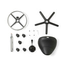 ZenGrowth Saddle Stool Black with Foot Ring and Plastic Frame