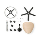 ZenGrowth Saddle Stool Beige with foot ring and plastic frame