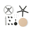 ZenGrowth Tabouret Beige with Foot Ring and Plastic Frame