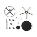 ZenGrowth Tabouret Black with Foot Ring and Chrome Frame