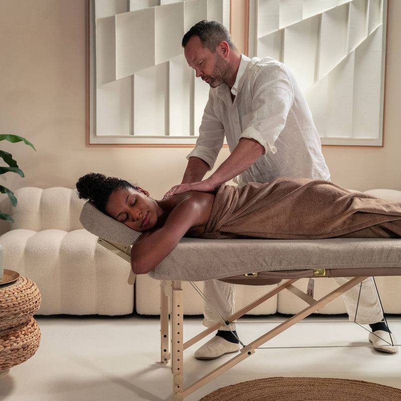 Terry Cloth Massage Table Sheet, Light Brown without Face Hole
