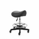 Zadelkruk zwart met voetring en kapperswieltjes