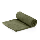 2x ZenGrowth Serenza microvezel massage handdoek 45 x 90cm Olijfgroen Donker
