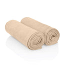 2x ZenGrowth Serenza microvezel massage handdoek 45 x 90cm Zandbeige