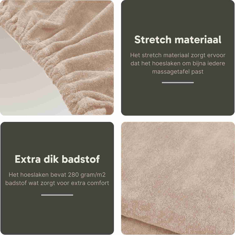 Terry Cloth Massage Table Sheet, Light Brown without Face Hole