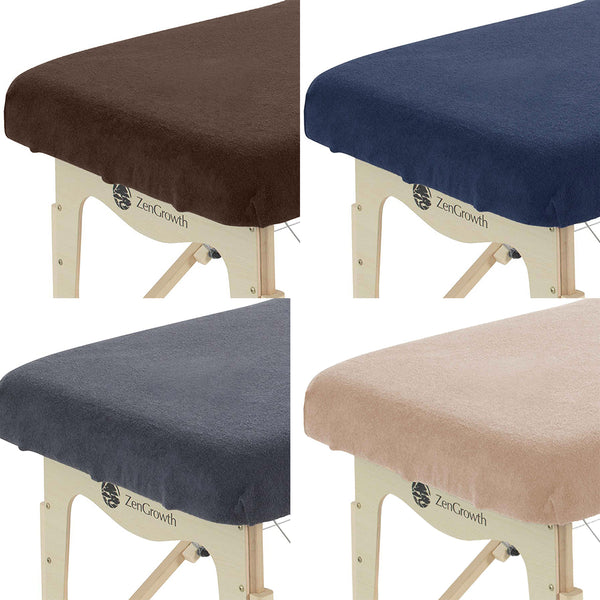 Terry Cloth Fitted Sheet for Massage Table, Gray without Face Hole