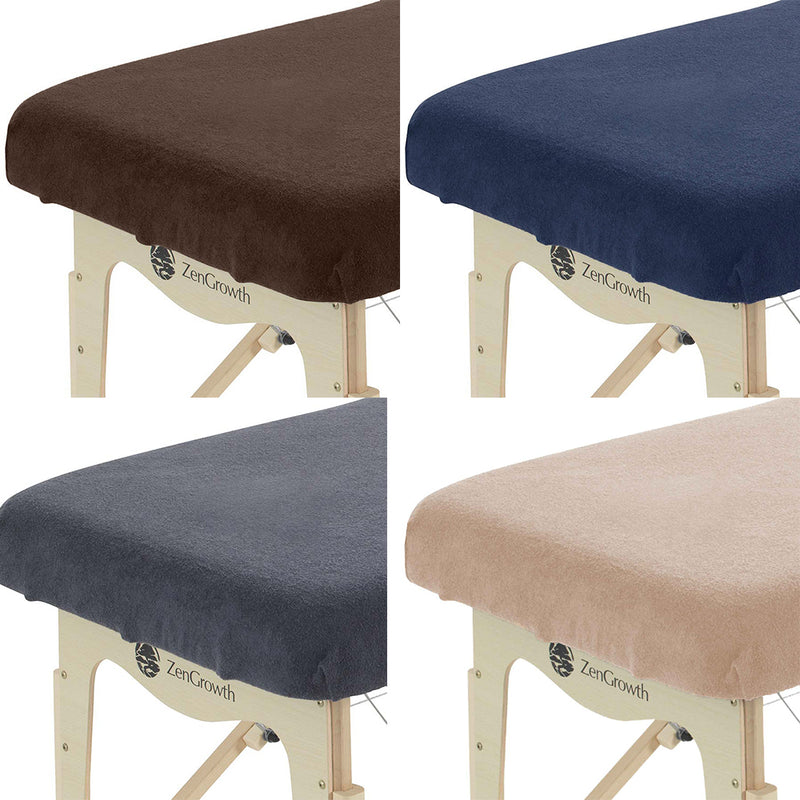 Terry Cloth Fitted Sheet for Massage Table, Gray without Face Hole