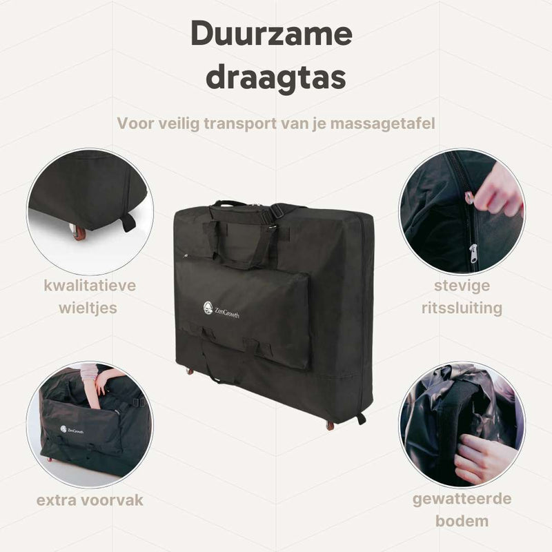 ZENGROWTH Foldable Massage Table Nimman Black 71cm