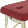 Terrycloth Fitted Sheet Massage Table Dark Red without Cutout