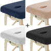 Second chance set Terrycloth Fitted Sheets Massage Table with Cutout White + Light Brown + Chocolate Brown + Light Blue