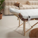 Fluffy Fleece Deluxe Fitted Sheet White with Headrest Cover