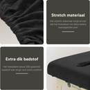 Terry Cloth Fitted Sheet for Massage Table Black with Face Cradle Cutout