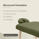 ZenGrowth Serenza microvezel hoeslaken met hoofdsteunhoesje olijfgroen donker