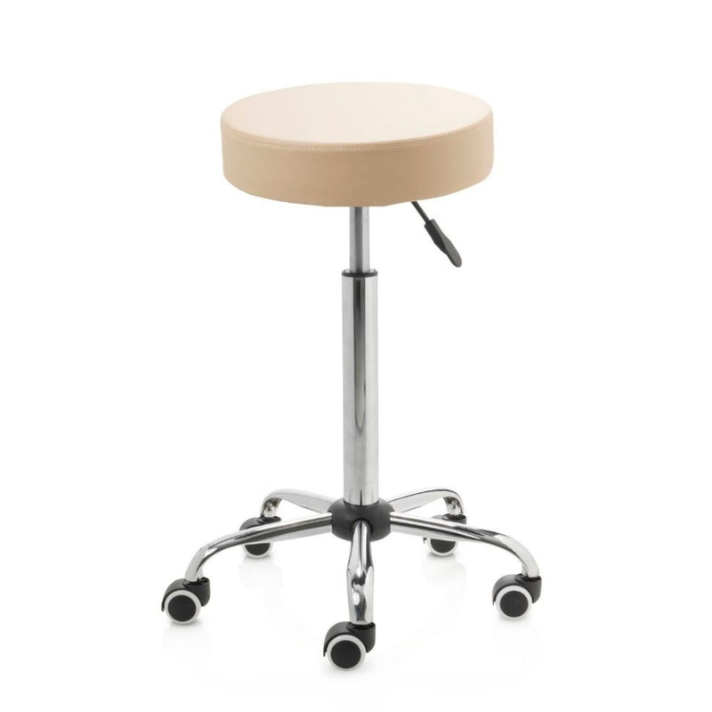 ZenGrowth Tabouret Beige with Chrome Frame