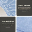 Light Blue Terry Cloth Fitted Sheet for Massage Table Without Face Cutout