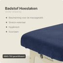 Terry Cloth Fitted Sheet for Massage Table Navy Blue without Face Cut-Out