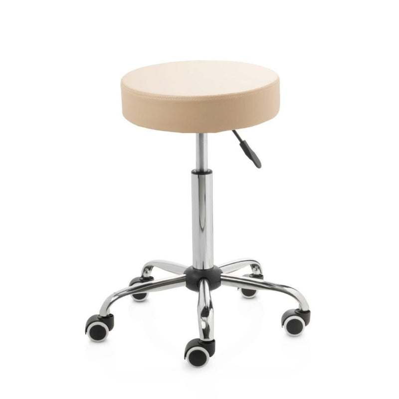 ZenGrowth Tabouret Beige with Chrome Frame