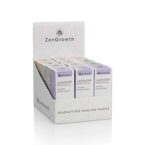 ZENGROWTH Organic Essential Oil Mix Display 12 bottles
