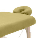 ZenGrowth Serenza microfiber fitted sheet with headrest cover light olive green