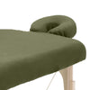 ZenGrowth Serenza microfiber fitted sheet with headrest cover dark olive green