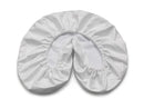 2x Oil-Resistant Headrest Cover White