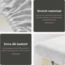 Terry Cloth Fitted Sheet for Massage Table White without Face Cradle