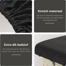 Terry Cloth Massage Table Cover Black without Face Cradle Hole