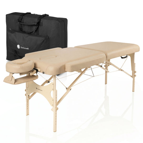 ZENGROWTH Massagetafel Belverde 3.0 Beige 71cm met armsteunen