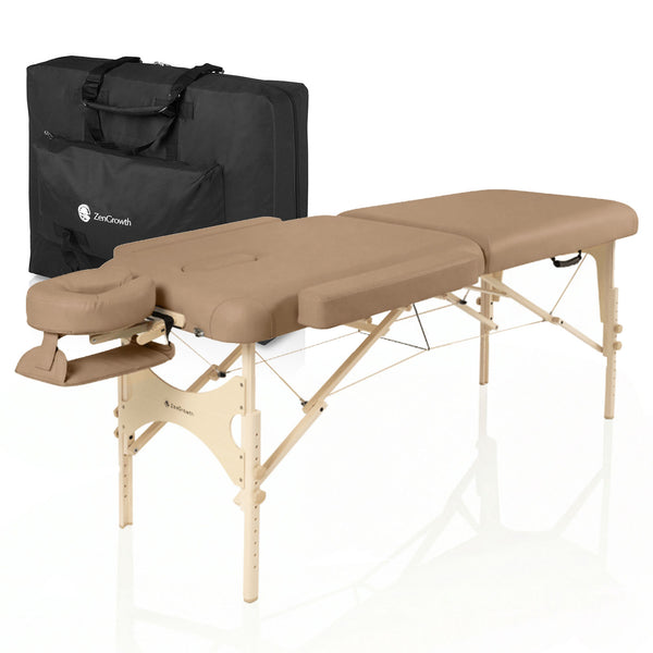 ZENGROWTH Massagetafel Belverde 3.0 Mocca 71cm met armsteunen