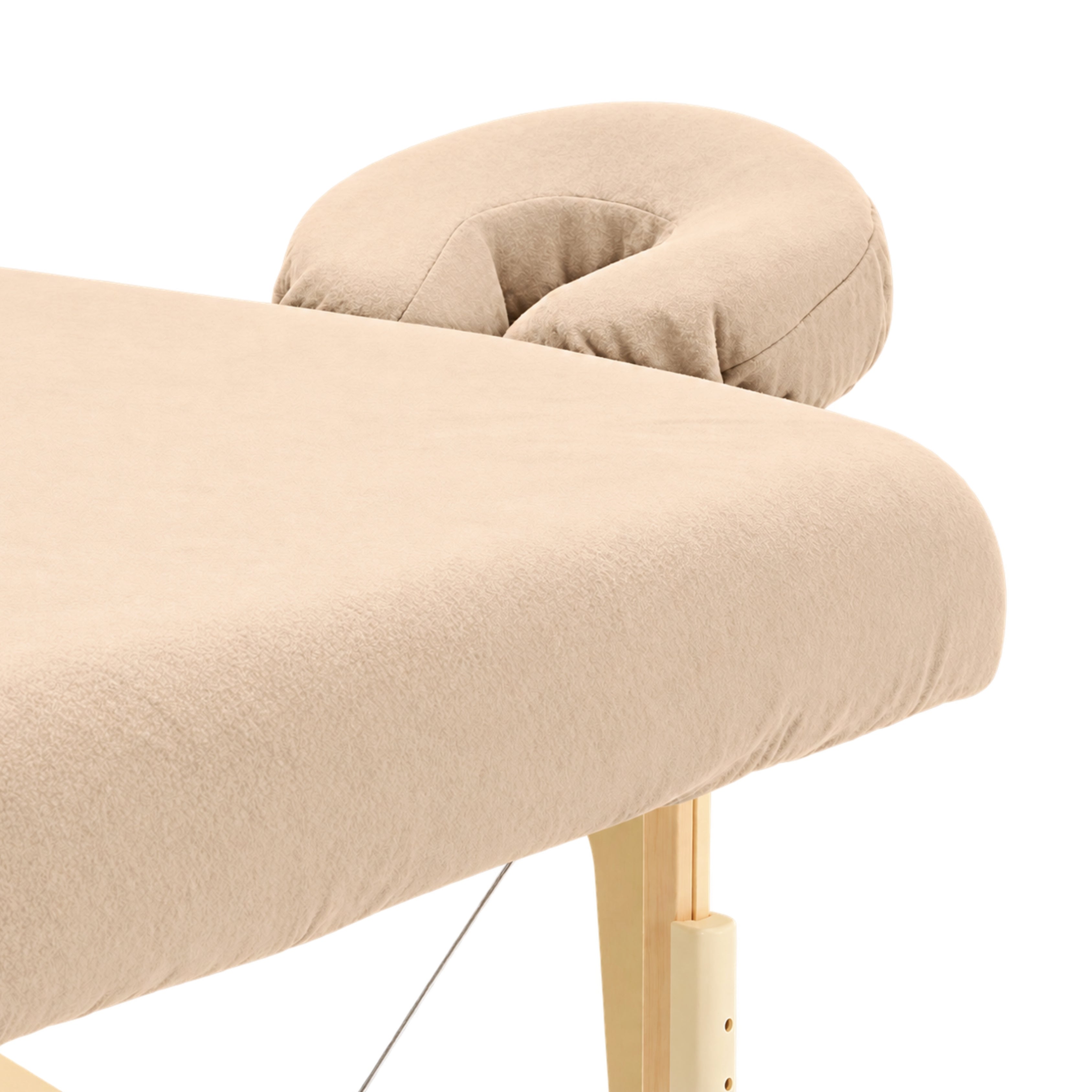 ZenGrowth Serenza microfiber fitted sheet with headrest cover sand beige