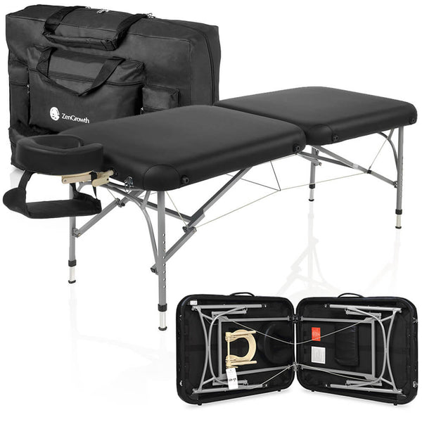 Second chance ZENGROWTH Massage table Artarmon II Black 71cm