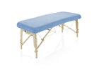 Light Blue Terry Cloth Fitted Sheet for Massage Table Without Face Cutout